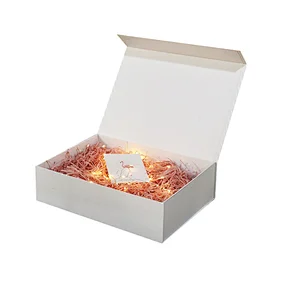 Custom Size Skin Care Rigid Cardboard Folding Packaging Box Flip Perfume White Magnetic Gift Box