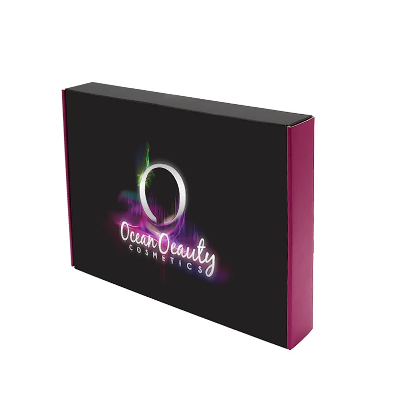 korean style beauty paper square luxury makeup gift packaging cosmeti box with insert