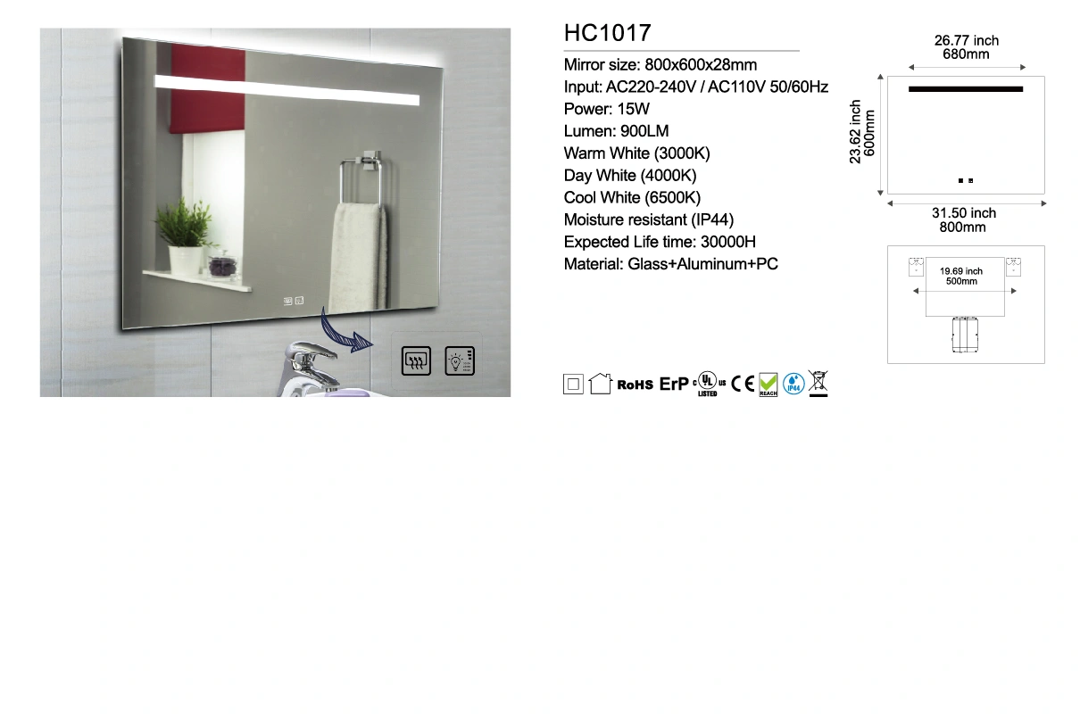 wholesale Fogless Led Mirror
