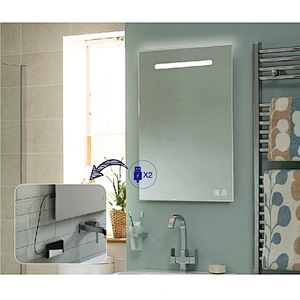LED Rectangle Mirror Small Wall Mirrors Memory Function Bathroom Vanity Mirror HC1023