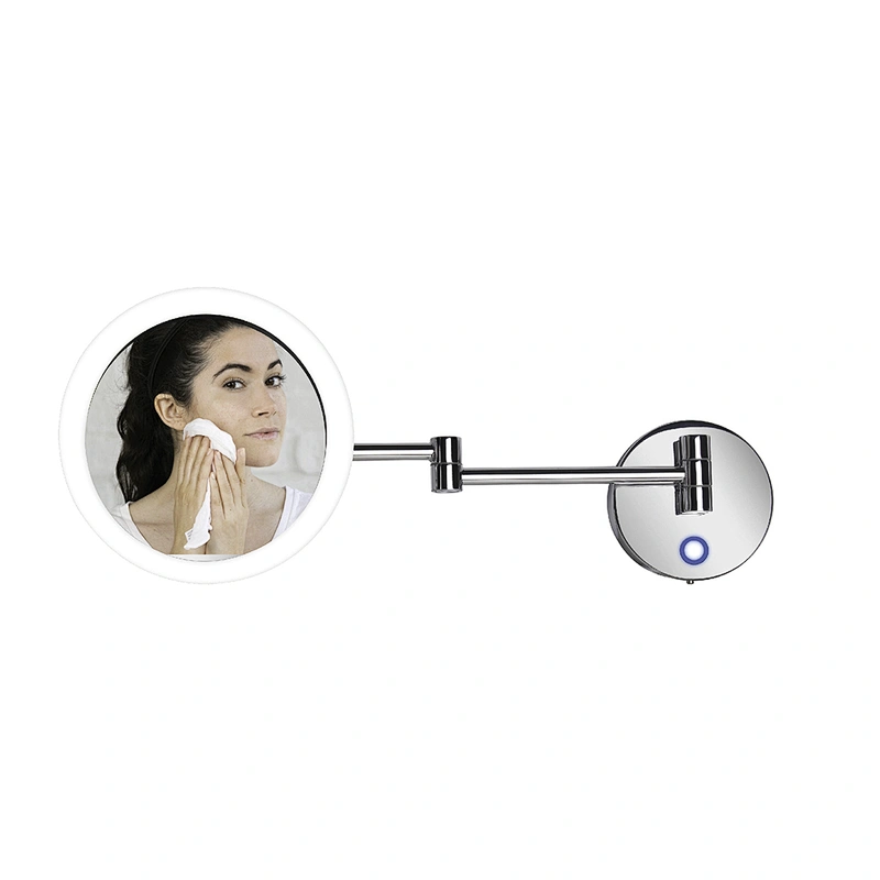 Bathroom Magnifying Wall Mirror Extendable Makeup Mirror High Definition Magnifying Cosmetic LED Mirror HCL-864