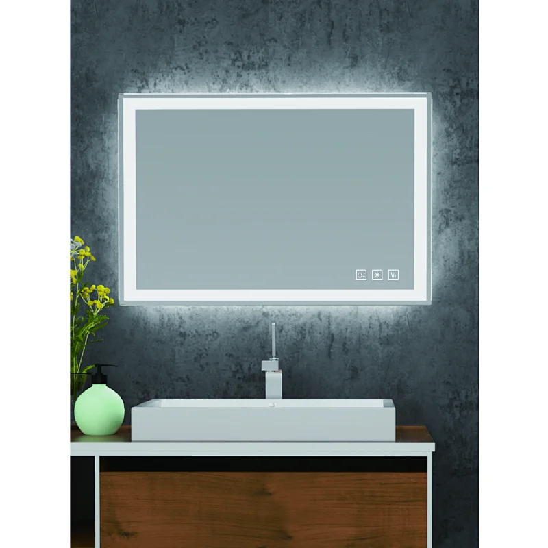 Bathroom Dimmable LED Bathroom Mirror With Even Light Distribution Touch Sensor HC2016