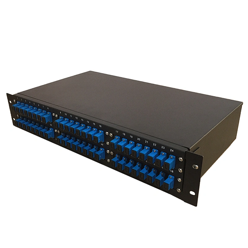 Fixed sliding 48 Port/core Fiber Optic Rack Mount ODF patch panel with sc adapter