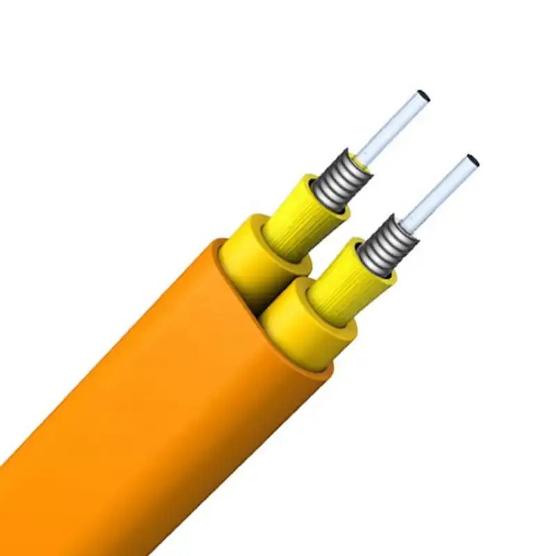 Duplex Twin Tight Buffer Armored Fiber Optic Flat Cable