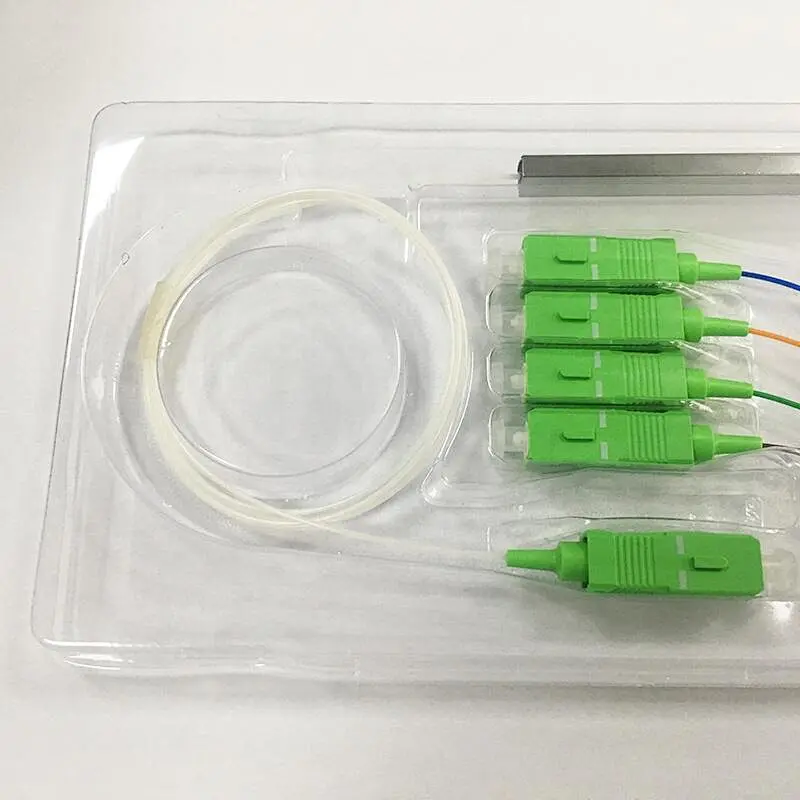 FTTH Optical Fiber Mini Type 1x4 PLC Splitter price  with SC APC Connector