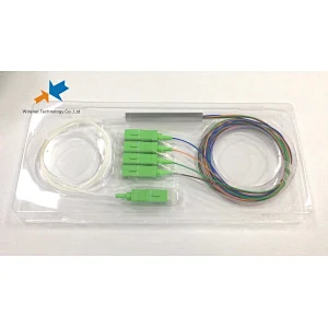 FTTH Optical Fiber Mini Type 1x4 PLC Splitter price  with SC APC Connector