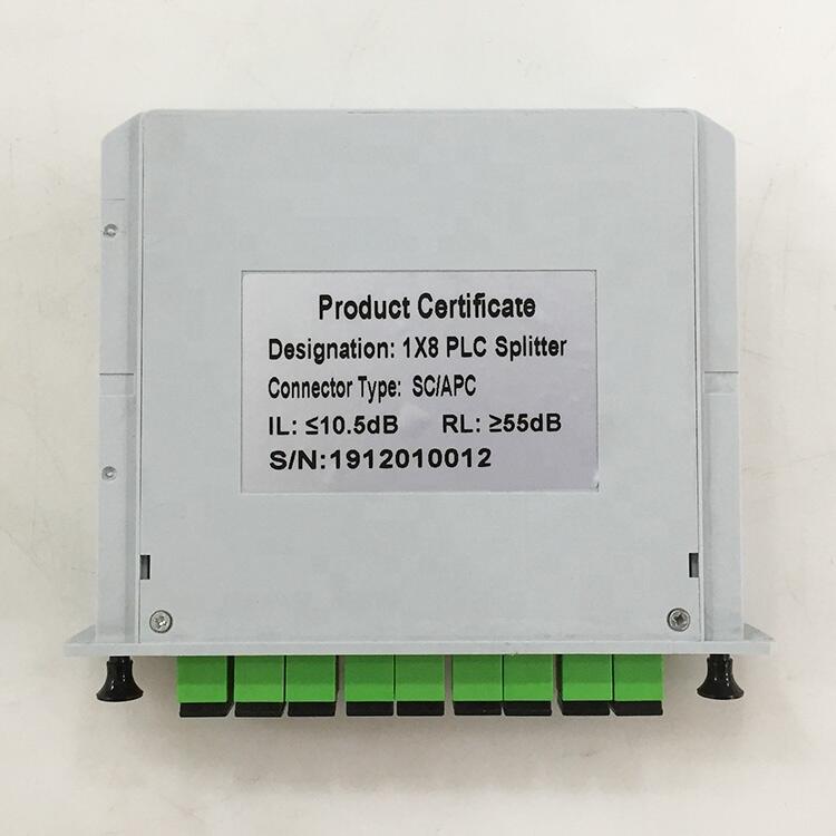 Cassette Card Inserting SC APC PLC Splitter 1x8 LGX Box for Optical Terminal Box