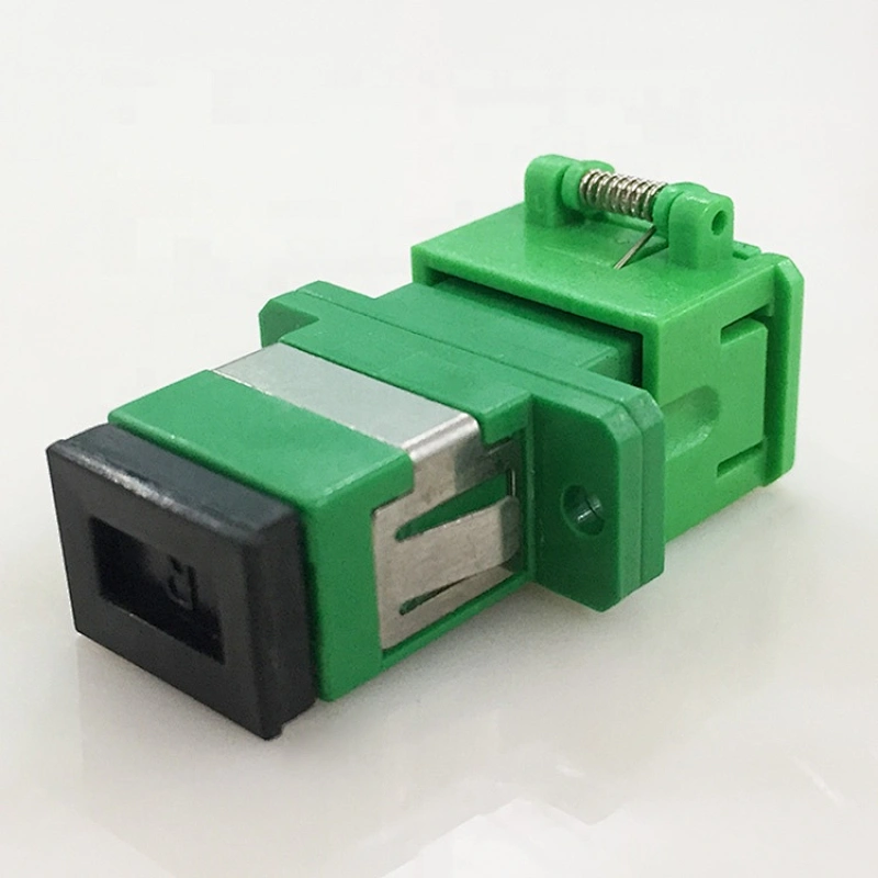 Auto Dust Simplex SX Fiber Optic Singlemode SC/APC Shutter Adapter