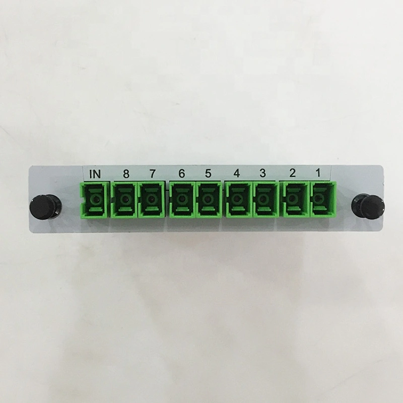 Cassette Card Inserting SC APC PLC Splitter 1x8 LGX Box for Optical Terminal Box