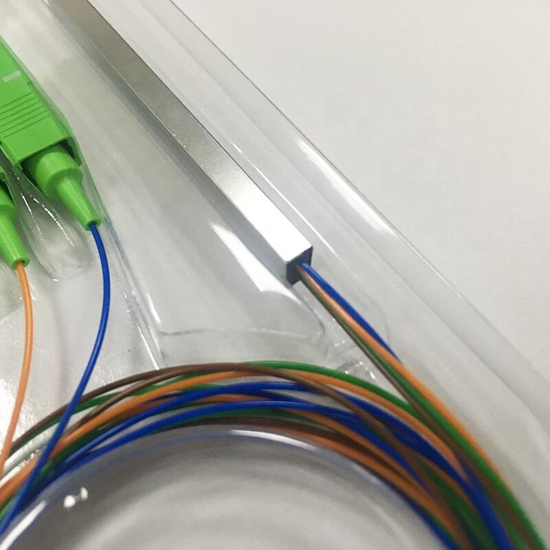 FTTH Optical Fiber Mini Type 1x4 PLC Splitter price  with SC APC Connector