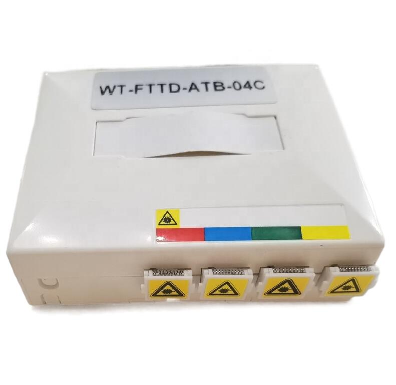 new design Indoor 4 Fiber Information Faceplate 4 Core FTTH Terminal Box