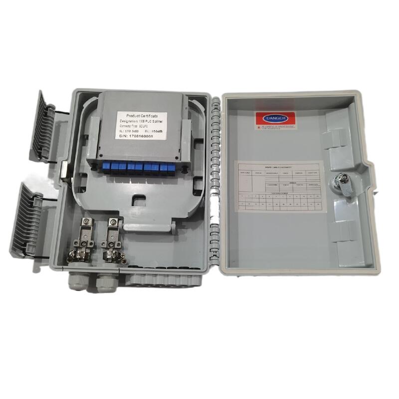 FTTH IP65 Block Less PLC Splitter Fiber Termination Box 12 Core Fiber Optic Splitter Box