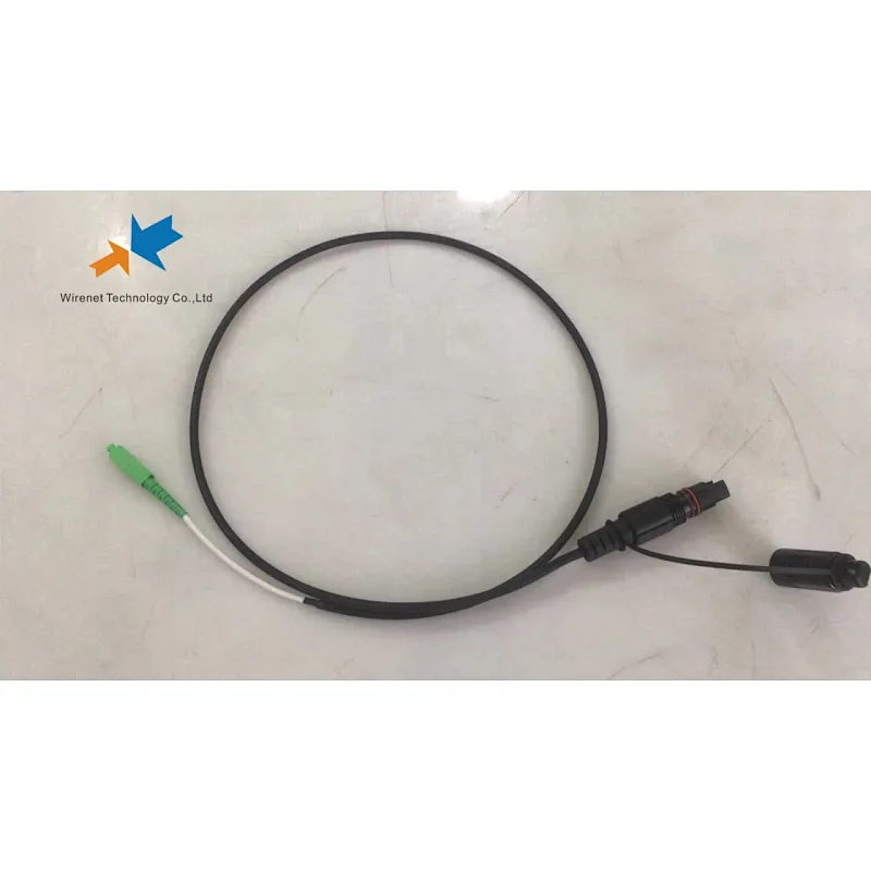 Outdoor 1 Core Mini IP SC APC SM Single Mode G657A1 LSZH Drop Cable Patch Cord with Waterproof Connector