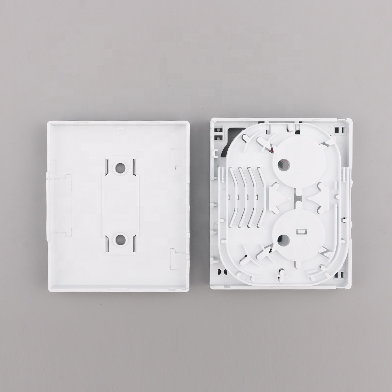 new design Indoor 4 Fiber Information Faceplate 4 Core FTTH Terminal Box