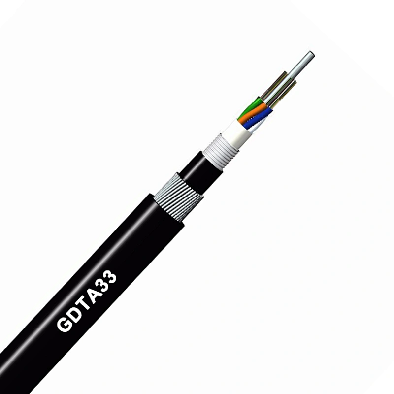 2 4 8 12 core Double Sheathed Photoelectric Composite Underwater Cable With Copper Conductors GDTA33 Submarine Fiber Optic Cable