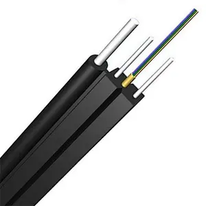 Outdoor Jacket G652D GJYXCH LSZH FTTH Drop 12 Core Single Mode Fiber Optic Cable with Steel Wire