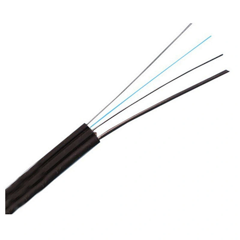 Outdoor Jacket G652D GJYXCH LSZH FTTH Drop 12 Core Single Mode Fiber Optic Cable with Steel Wire