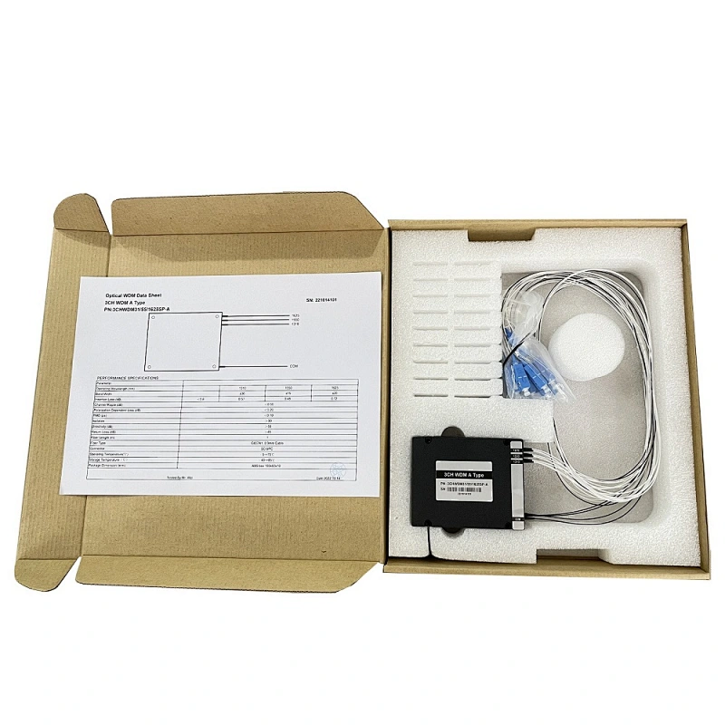 G657A1 0.9mm cable SC UPC 1x3 Channel WDM Splitter Fiber Module Optic Equipment WDM