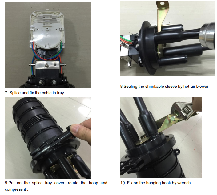 IP67 waterproof mini 12 24 48 core dome Fiber optic splice closure to save space