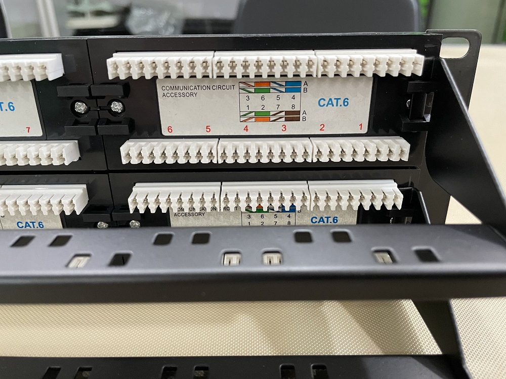 19 inch 2U Rack Mount RJ45 CAT6 UTP FTP Dual unshielded 48 Ports Patch Panel RJ45 Network patch panel