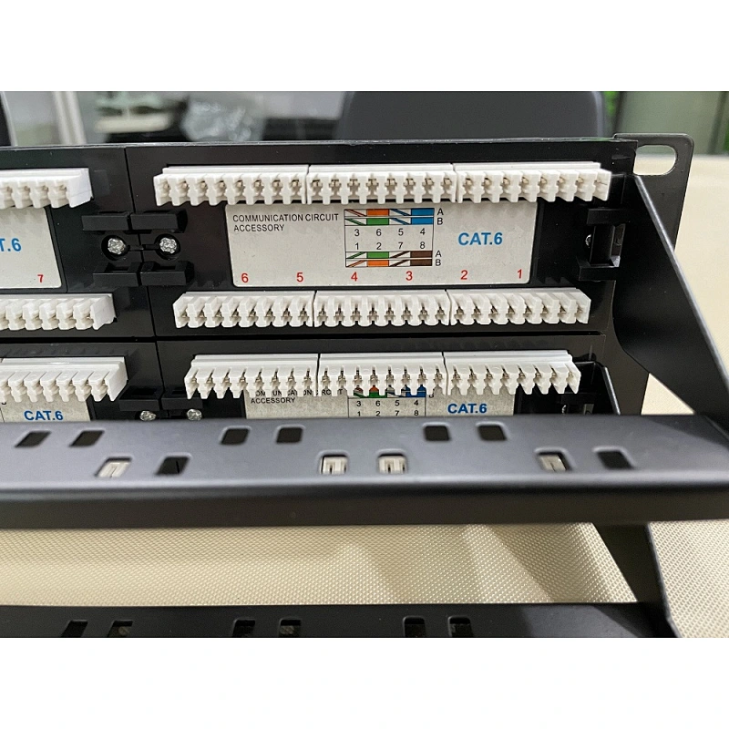 19 inch 2U Rack Mount RJ45 CAT6 UTP FTP Dual unshielded 48 Ports Patch Panel RJ45 Network patch panel