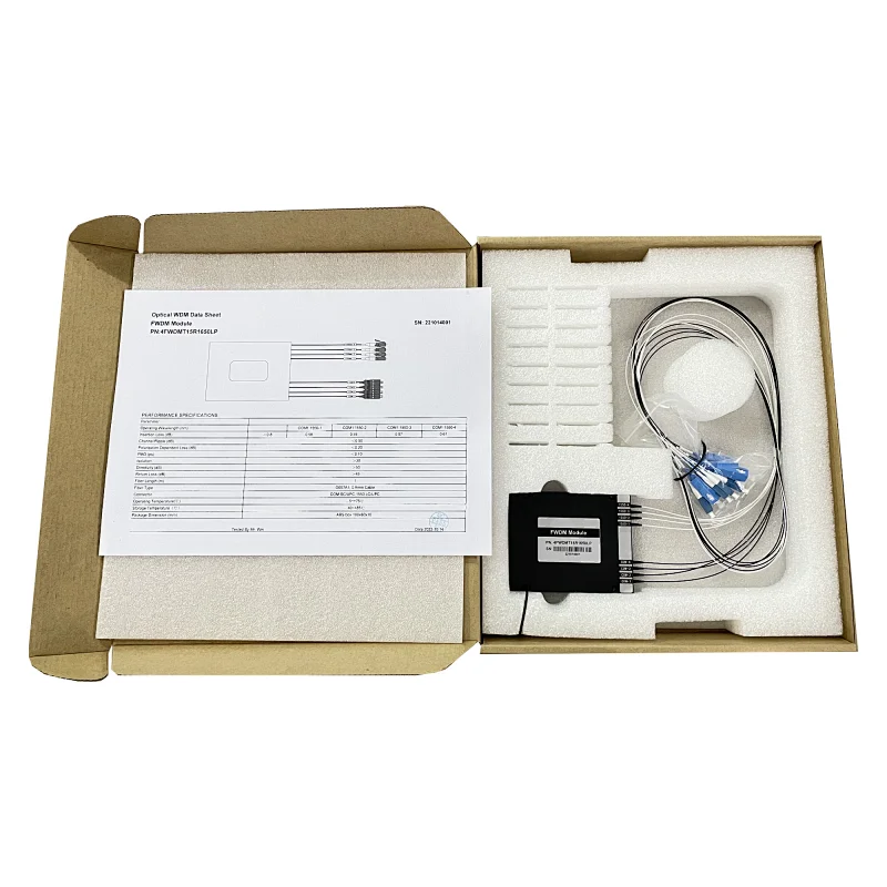 SC UPC LC UPC G657A1 0.9mm cable 4x4 Channel Fwdm Splitter Fiber Module Optic Equipment FWDM