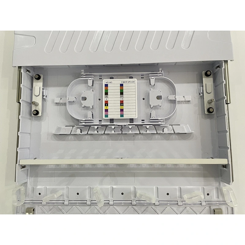36 core 19 inch 1U Rack mount Drawer type Plastic Fiber Optic Patch Panel with plastic splice tray patch panel