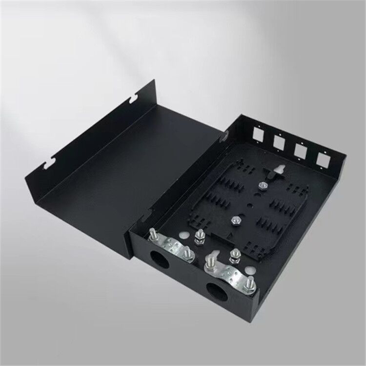 4 Port Mini Fibre Optic Terminal Splice Fusion Box LC DX Wall Mount Patch Panel