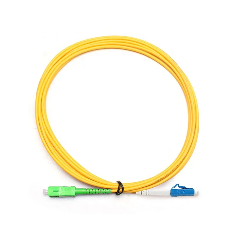 Single Mode 1m 2m 5m 10m Cable Simplex SC APC To LC UPC Connector Fiber Optic Patch Cord
