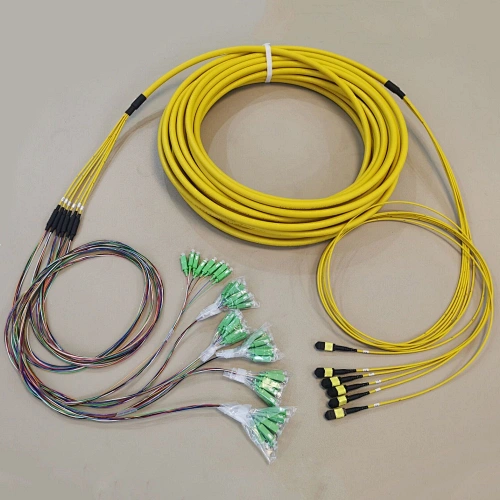 48 Core MPO APC SC APC Single Mode SM Multi Core Fan Out Fiber optic patch cable LSZH G652D Fiber Optic Patch Cord