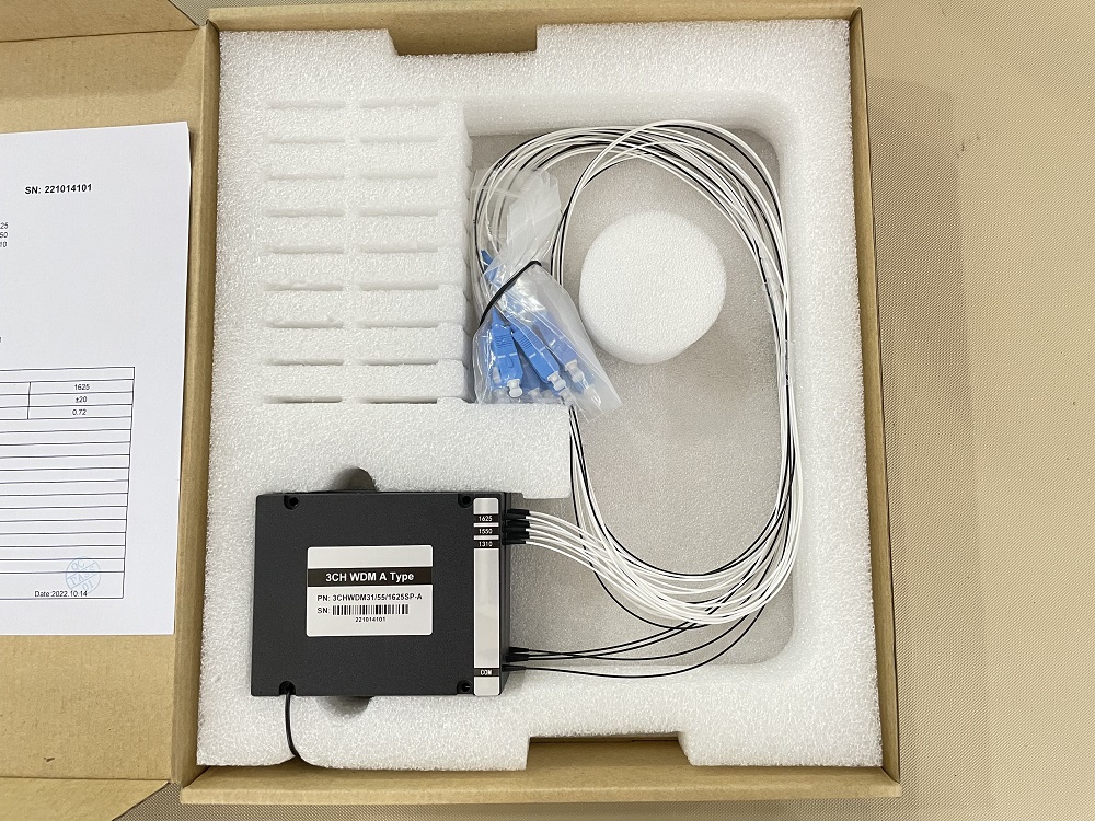 G657A1 0.9mm cable SC UPC 1x3 Channel WDM Splitter Fiber Module Optic Equipment WDM