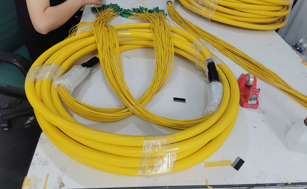 Multi Core Fan Out Fiber optic patch cable 96 Core LC APC Single Mode simplex G652D Fiber Optic Patch Cord