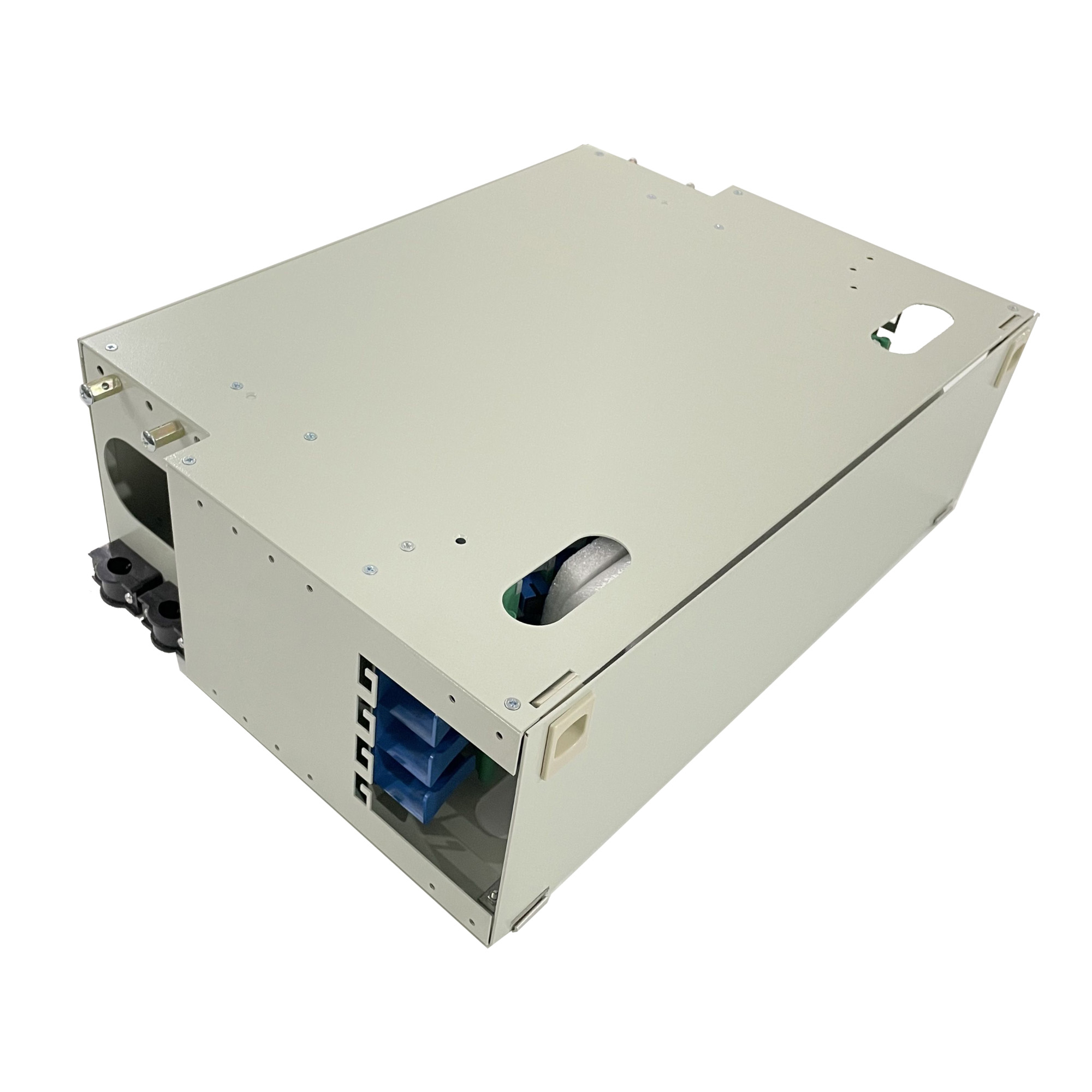 4U Rack Mount 12 24 48 96 144 Core Port ODF with splice tray Optical Fiber Distribution Frame fiber optic patch panel ODF