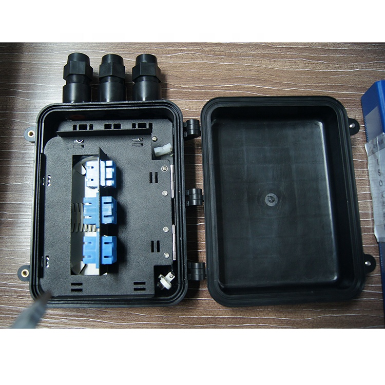 12 24 Fibers IP65 Horizontal Optical Fiber Splice Closure with PLC Splitter