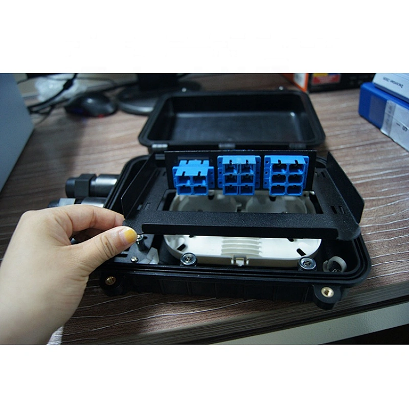 12 24 Fibers IP65 Horizontal Optical Fiber Splice Closure with PLC Splitter
