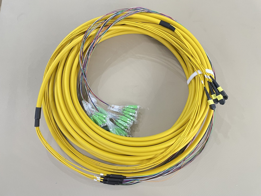 48 Core MPO APC SC APC Single Mode SM Multi Core Fan Out Fiber optic patch cable LSZH G652D Fiber Optic Patch Cord
