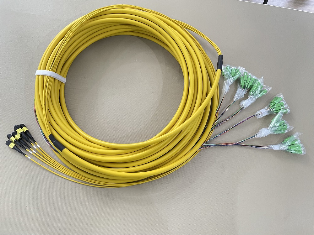 48 Core MPO APC SC APC Single Mode SM Multi Core Fan Out Fiber optic patch cable LSZH G652D Fiber Optic Patch Cord
