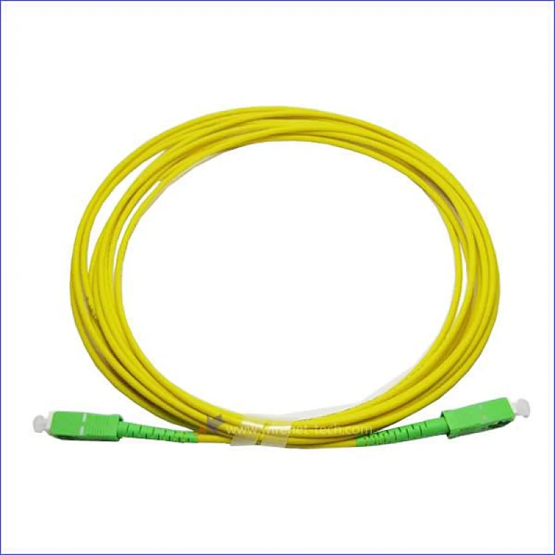 2.0mm 9 / 125 Single Mode Simplex SM SX PVC FTTH SC APC Fiber Optic Patch Cord