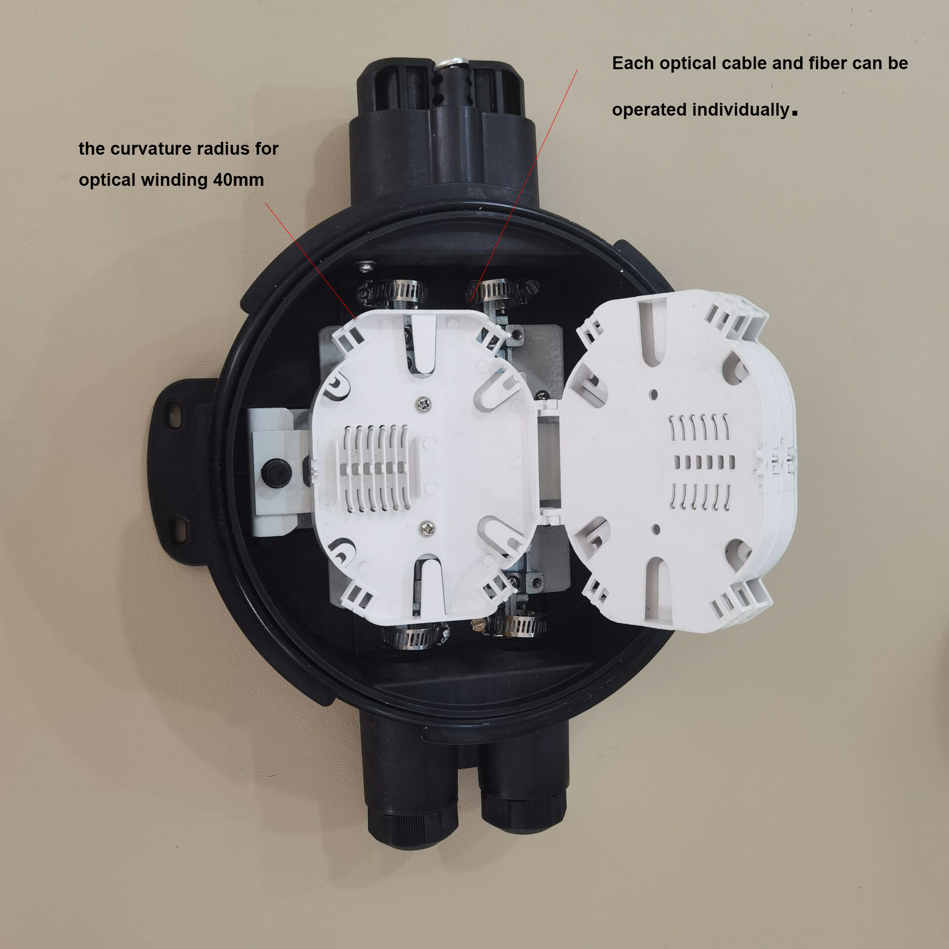 36 Core IP68 Outdoor Fiber Optical Pedestal Plastic ODP Optical Distribution Point Underground FTTH Fiber Optic Splice Closure