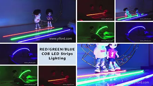 colorful led strips COB LED strip lights show