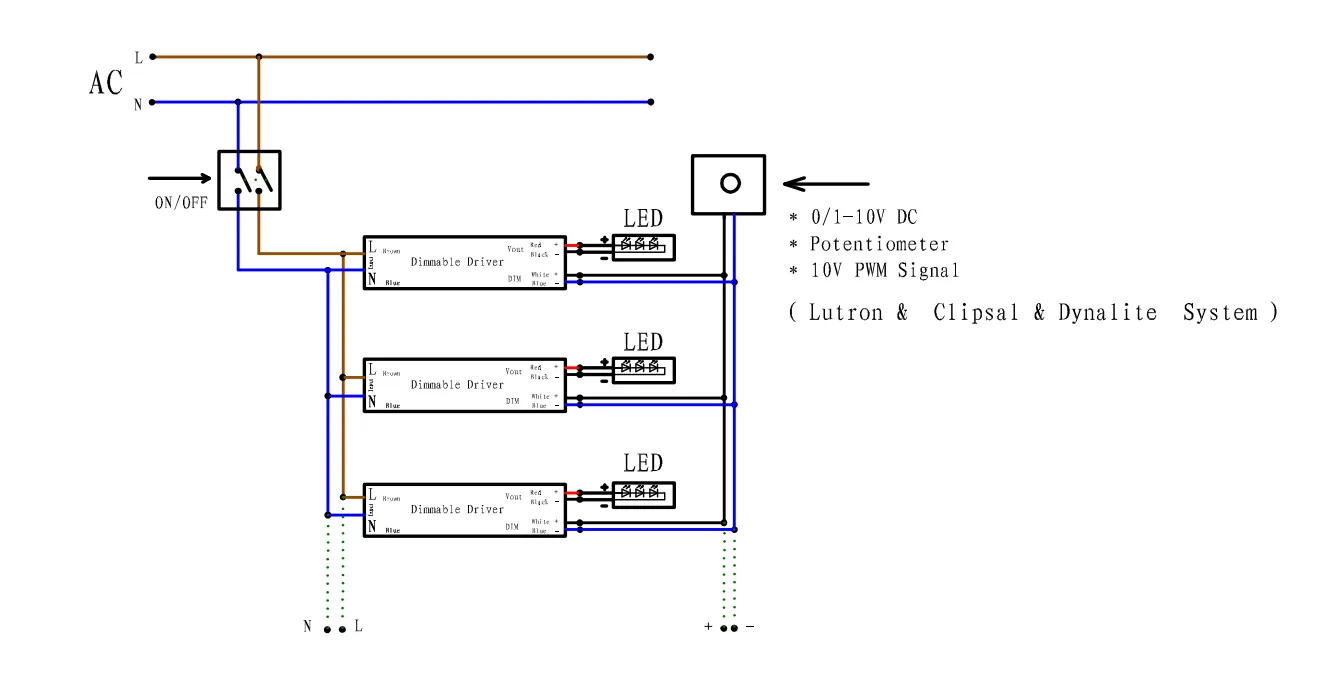 how to connect driver with led lights