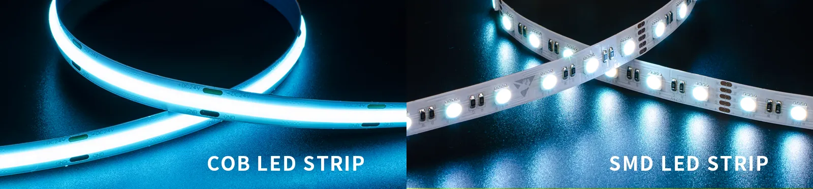 compare with COB and SMD led strip lights