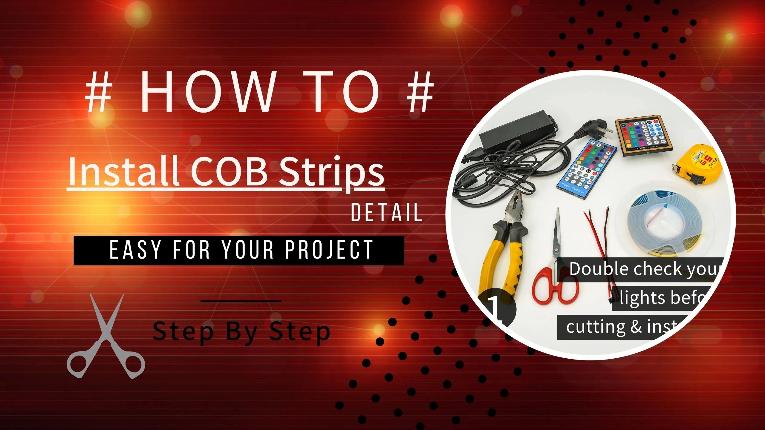 how to install cob led strip lights for your project