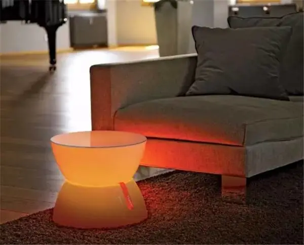 Illuminated tables, chairs and benches