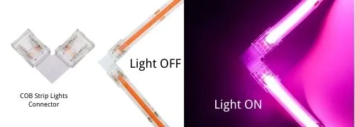 L connector for cob led light strips