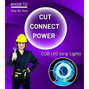Cómo cortar / conectar / encender luces de tira LED COB FOB
