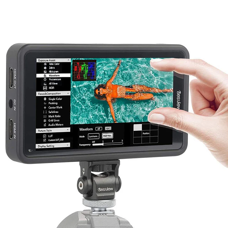 Desview R5 5.5 inch Touchscreen On-Camera Field Monitor 1920x1080 IPS with HDR/Anamorphic/3D-Luts