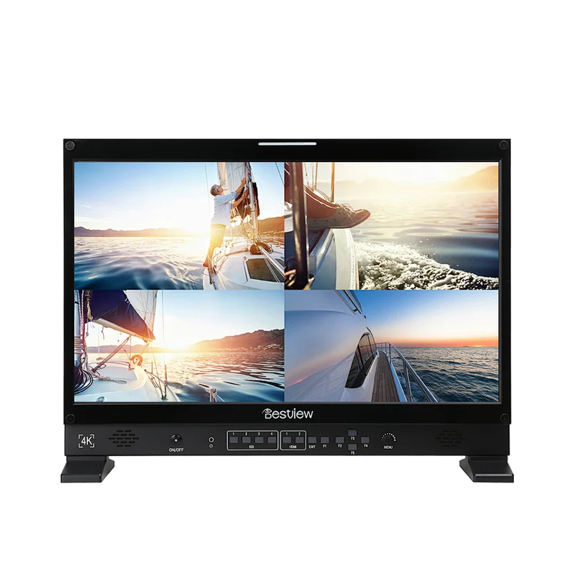 Desview S24F 24'' UHD resolution 3840*2160 4K HDMI 4*3G-SDI input and output quad view broadcast monitor build in 3D-Lut
