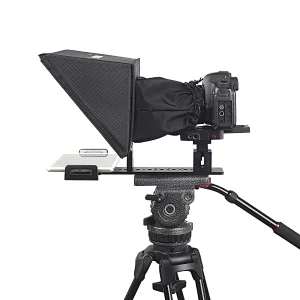 Desview T12 portable and foldable teleprompter for iPad Tablet Smartphone DSLR Cameras with Remote Control