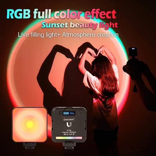 Desview pocket RGB video light for photography